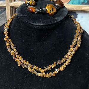 Natural tigers eye necklace